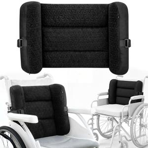 Lateral Support for Wheelchair Back Cushion Pressure Relief Side Support Pads Recliner Wheelchair Lumbar Pillow for Office Chair Back(Black)