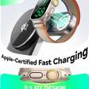 Qi2 3 in 1 Wireless Charging Station,JOYROOM 15W Fast Wireless Charger Stand for iPhone 16/15/14/13, Apple Watch, AirPods, Magnetic Foldable for MagSafe Charger for Multiple Devices (with 30w Adapter)