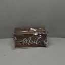 MyGift Mail Holder Storage Organizer Box Rustic Brown Wood with MAIL Script Design, Desktop Letters, Bills, Notes and Postcard Bin for Home Office Dorm Room