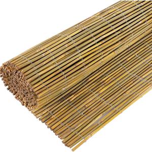 Jollybower 4ft x 8ft x 0.4" D Natural Bamboo Fence, Outdoor Rolled Bamboo Fencing, Decorative Privacy Screen for Garden Backyard Balcony