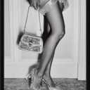 2 x Luxury Lady Posters Canvas Art Wall Decor Trendy Black And White Wall Art Retro Girl Room Prints Beautiful Chic Woman Picture For Bedroom Office Bathroom Wall Decor 8"  10" With Framed