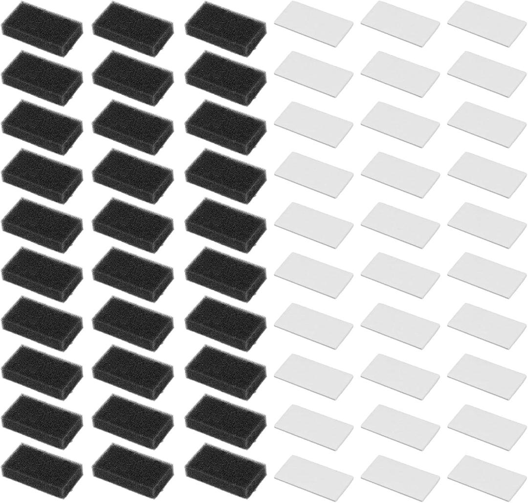 60 Pcs Replacement Filters Kit for CPAP Compatible with Respironics M Series, for PR System One CPAP Machine, Includes 30 White Reusable & 30 Black Disposable Filter for Clean Air