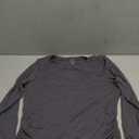 QINSEN Womens Crewneck Long Sleeve Shirt Double Lined Basic Tees Side Ruched Going Out Crop Tops, L