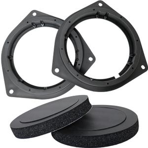 Solid Speaker Spacer with Foam Ring Compatible with Toyota RAV4 Corolla 4Runner Tacoma Sienna Yaris Matrix,6.5 Inch Car Door Speaker Adapter Spacers for Mount Hole Center Dist 5.04"