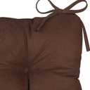 Klear Vu Omega Non-Slip Rocking Chair Cushion Set, Assembled in USA, Thick Padding & Tufted Design, Includes Seat Pad & Back Pillow with Ties, 17x17 Inches, 2-Piece Set, Honeycomb Chocolate