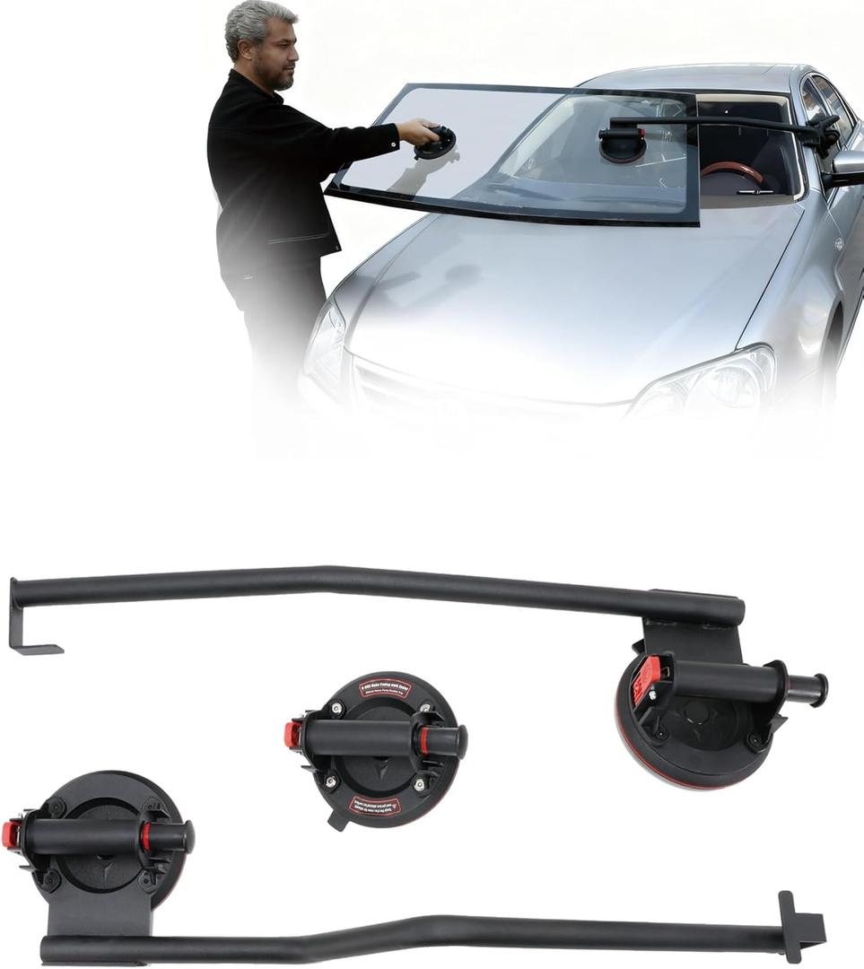 Windshield Installation Tool (with Vacuum Suction Cup), Auto Windshield Glass Installation Removal Tools, Suction Cup Holder for Replacing Car Windshields