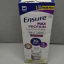 Ensure Max Protein Shake | French Vanilla | Ready to Drink | 30g Protein for Muscle Health | 1g Sugar, 4g Fiber | 11 fl oz, Pack of 12