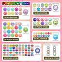 Huquary 270 Pcs Beads for Pens Rhinestone Bubblegum Beads Mixed Crystal Resin Sugar Chunky for Beadable Keychains DIY Craft Jewelry Making Supplies (Candy Colors)
