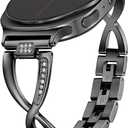 Dressy Bling Bands Compatible with Samsung Galaxy Watch 8 40mm/44mm Watch8 Classic 46mm Women Stainless Steel Replacement Wristbands