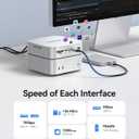 ORICO MiniRaid 10-in-1 Docking Station with Dual-Bay M.2 NVMe/SATA SSD Enclosure for Mac mini M4 Pro, Raid 0/1/PM, USB C HUB with HDMI 4K@60Hz, 10Gbps, PD60W, SD/TF Slot, RJ45 for Creator-MR10 Pro