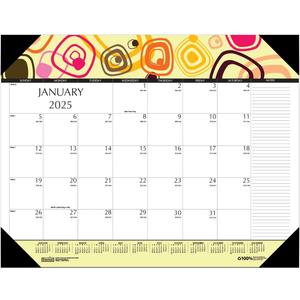 House of Doolittle 2025 Geometric Monthly Desk Pad Calendar, 22 x 17 Inches, January - December