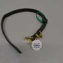 BronzeDog Rolled Leather Dog Collar with QR ID Tag, Adjustable Soft Round Collars (9" - 11" Neck Size, Emerald Green)
