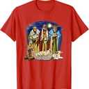 Three Kings Shirt Nativity Scene Christmas story Tres Reyes T-Shirt, L
