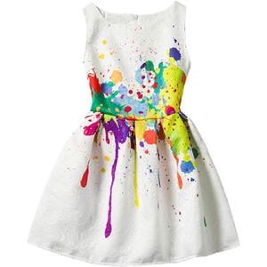 21KIDS Girls Kids Casual Dress Paint Butterfly Rose Animal Fall Sleeveless Dresses Size 4