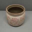 Vintage Planter Large Ceramic Plants Pot Pink Floral Scroll Ice Crack Cottage Scroll Vase Flower Vase Pot Indoor Plants Home Kitchen Decor Farmhouse Antique Decorative Gifts