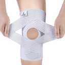 NEENCA Knee Brace for Knee Pain, Compression Knee Support with Air Mesh Fabric, Adjustable Knee Wrap with Side Stabilizers, Ultra-Soft Bandage for Sports, Running, Meniscus Tear, ACL, Arthritis Relief (Large, White)