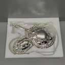 3 pc Silver Chrome Girls Vanity Set Comb Brush Mirror.