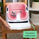 Ingenuity Baby Base 2-in-1 Booster Feeding and Floor Seat with Self-Storing Tray - Peony
