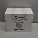 Lamosi 12 oz Disposable Coffee Cups - 120 Pack, Insulated Corrugated Paper Cups 12 oz, Kraft Ripple Wall Cups for Hot Beverage or Cold Drinks Office/ Home/ Party/ Travel/ Cafe (Black)