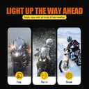 Ruiandsion BA20D LED Bulb 10-30V Non Polarity 1000Lm Hi/Lo Beam Super Bright White 3014 39SMD Chipsets for Motorbike Pack of 1