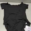 MANGOPOP Women's Off The Shoulder Long Sleeve Short Sleeve Bodysuit Sexy Backless Body Suit Tops (Black, XL)