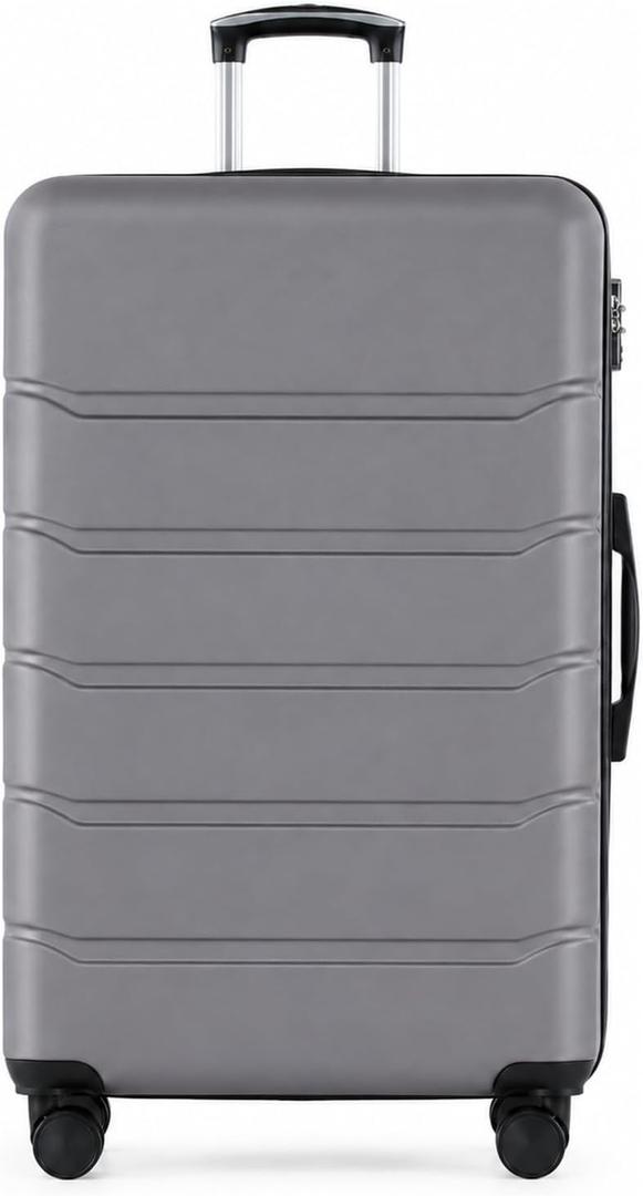NEWBULIG 24 Inch Checked Luggage, Expandable Suitcase with Spinner Wheels
