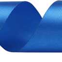 2 inch x 50 Yards Blue Single Face Satin Ribbon Solid Fabric Ribbon for Gift Wrapping Floral Bouquets Wedding Birthday Party Decoration Hair Floral Craft Sewing