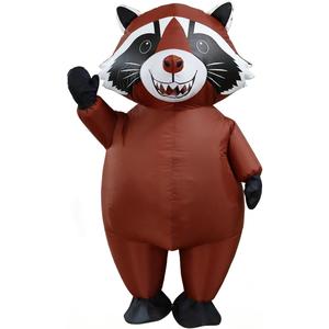 JASHKE Inflatable Raccoon Costume for Adult Inflatable Full Body Suit Blow up Raccoon Costumes for Men Women Halloween