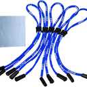 BQLZR Blue Spandex Adjustable Eyeglass String Lanyard Holder Sunglasses Neck Cord Strap Pack of 4