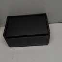 Wooden Toilet Paper Holder with Shelf, Rustic Adhesive Bathroom Toilet Paper Holder Wall Mount with Storage, Farmhouse Toilet Tissue Holder with Wipes Dispenser (Black)