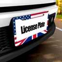 NEWCOCO Customized License Plate Frame 126 inch American and Canadian Standard License Plate is Applicable American and British Flag