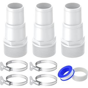 Pool Hose Adapter Replacement, 3 units 1.25" or 1.5" - Compatible with Hayward SPX1091Z7 or SPX1091Z4,Suitable for Ground Pool Pump,Filter&Skimmer,Universal Pool Hose Adapter Set