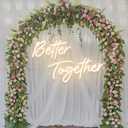 Divatla Better Together Warm White Neon Sign Wall Sign for Wedding Decorations, 16''*9'' & 23''*9'' Backdrop, Bedroom Wall Decor LED Tube Sign Large Enough for Decoration, 24Wx10L+17Wx9L