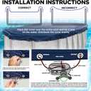 15x30 ft Oval Winter Pool Cover for Above Ground Pools, Navy, Resistant