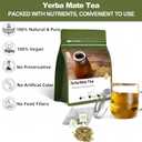 luoptea Unsmoked Yerba Mate Tea Bags from Argentina-100 NAtural Energy&Focus herbal Tea|Antioxidant Rich Detox Tea ,Hot or Iced,Eco-Conscious Compostable Tea bags,No suger,No Gluten,Vegan. (30 tea bags)