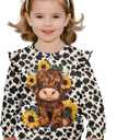 Xpyiqun Sweatshirt for Girls 1-8 Y Ruffle Pullover Top Casual Long Sleeve Shirt Kids Crewneck Sweater Streewear