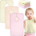 Hercicy Full Coverage Pullover Toddler Baby Bibs Terry Cloth Bibs with Snap Button for 0-4 Years Unisex Feeding Drooling (Stylish)