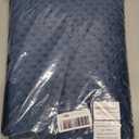 Grounding Throw for Pain Relief and Deeper Sleep,Earth Connect Bedding Sheet with Silver Fiber,Fluffy Throw Blanket Gifts for Women Men, Soft Fleece (Navy Blue, 60 * 80IN)