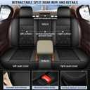 DISUTOGO Front Seat Covers for Mazda CX-5 2013-2023 2024 2025 2026: Car Seat Covers Leather Waterproof Automotive Seat Covers Car Seat Cushion (Black,Only Front 2 Seats)