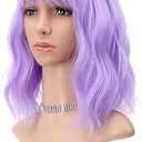 Pink Mullet Wigs for Black Women Layered Straight Wolf Cut Wig Synthetic Cosplay Mullet Wigs with Bangs for Women