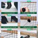 Solar Panel Bird Guard,6inx120ft Critter Guard for Solar Panels with 100pcs Fastener Clips,PVC Coated Galvanized Pigeon Solar Panel Mesh,Critter Guard with Plier,Gloves for Bird Proofing