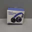 AILIHEN C8 Kids Headphones Wired, On-Ear Headphones with Microphone and Volume Control Foldable Corded Stereo 3.5mm Headset for School Teens Smartphones Chromebook Laptop Tablets Travel (Black Blue) (Medium)