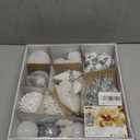 SHareconn 80ct Christmas Tree Balls Ornaments, Snow Fairyland Series Gift Box, Shatterproof Plastic Decorative Baubles for Xmas Decor Holiday Wedding Party Decoration with Hanging Hooks,Silver & White