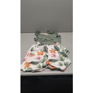 Floerns Girl's Sleeveless Halter Neck Tie Back Tropical Print Boho Summer Dress 13Y