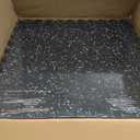 0.46" Thick 48 Sq Ft Rubber Top High Density EVA Foam Exercise Gym Mats 12 Pcs - Interlocking Puzzle Floor Tiles for Home Gym Heavy Workout Equipment Flooring - 24 x 24in Tile, Black & White