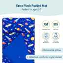 Wildkin Kids Original Nap Mat Cozy Kids Sleep Mat with Pillow, Ideal for School & Travel - Out of This World