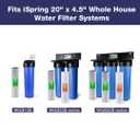 iSpring FC25B Whole House Water Filter, CTO Carbon Block, 20 x 4.5 for Sediment & Chlorine Removal