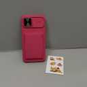 for iPhone 15 Plus & iPhone 14 Plus Wallet Case with Card Holder(4-5 Cards), Slide Camera Lens Cover, Military Drop & RFID Protection, Heavy Duty Phone Cases for iPhone 15 Plus/14 Plus, Hot Pink