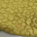 Puffy Quilted Makeup Bag for Women, Cosmetic Bag, Travel Toiletry Organizer Pouch Clutch (Green Flowers)