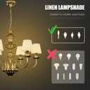 Small Lamp Shade Clip on Bulb for Candelabra Bulbs, Mini Lampshades for Chandeliers, Home Decor Barrel Beige Fabric Linen Lampshade for Table Chandelier Wall Lamp Ceiling Lamps 4x6x5 Inch (6, BEIGE)